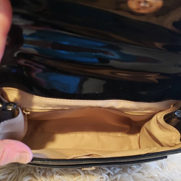 Giani Bernini Black Patent Leather Purse AND matching Wallet - Picture 7 of 8